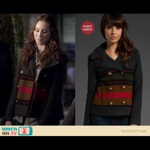 Grey Striped Jacket - Pretty Little Liars